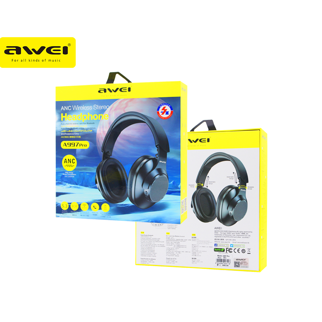Casque Awei A997 Pro méthodes de connexion Bluetooth et AUX 4