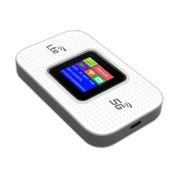 Routeur WiFi Portable 4G LTE , Point D'accès Mobile de Poche 4G Haute Vitesse 300 Mbps, jusqu'à 10 Appareils WiFi