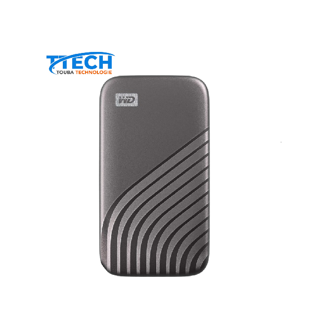 WD 1To My Passport SSD, Disque SSD externe, Portable SSD, des vitesses allant jusqu'à 1050 Mo/s en lecture, 1000 Mo/s en écriture, USB-C, compatibilité avec PC, Xbox et Playstation, Gris sidéral