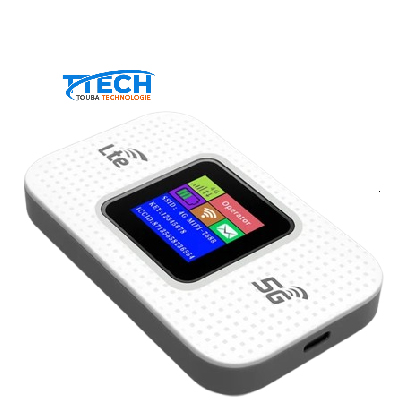 Routeur WiFi Portable 4G LTE , Point D'accès Mobile de Poche 4G Haute Vitesse 300 Mbps, jusqu'à 10 Appareils WiFi